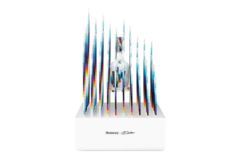 Felipe Pantone x Hennessy Collector's Edition Bottle Release sculptures