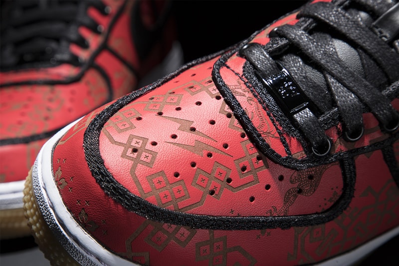 fragment design CLOT Nike Air Force 1 Black Silk Official Look black red release info date Shibuya Parco POP by Jun Buy