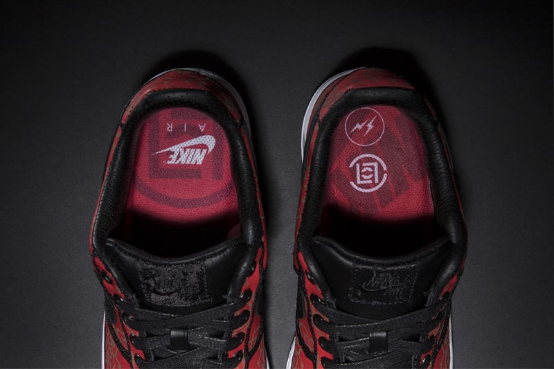 fragment design CLOT Nike Air Force 1 Black Silk Official Look black red release info date Shibuya Parco POP by Jun Buy