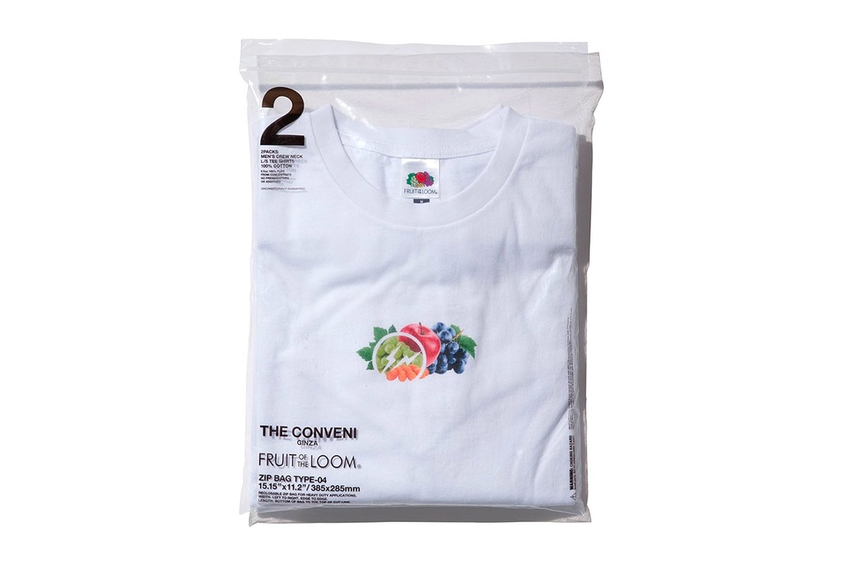 fragment design x Fruit of the Loom THE CONVENI Long-Sleeve T