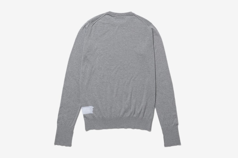 fragment design John Smedley Crewneck essentials sweaters long sleeves pullovers shirts made in england sea island wear thunderbolts logo packaging ginza hiroshi fujiwara