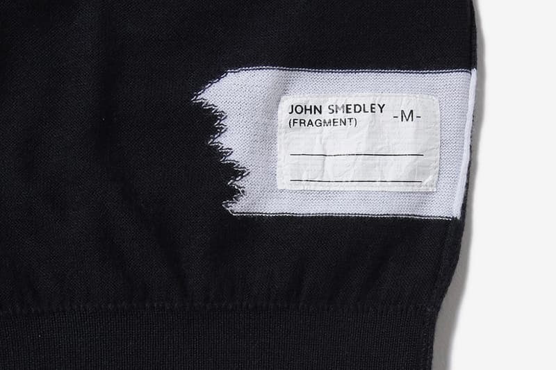 fragment design John Smedley Crewneck essentials sweaters long sleeves pullovers shirts made in england sea island wear thunderbolts logo packaging ginza hiroshi fujiwara