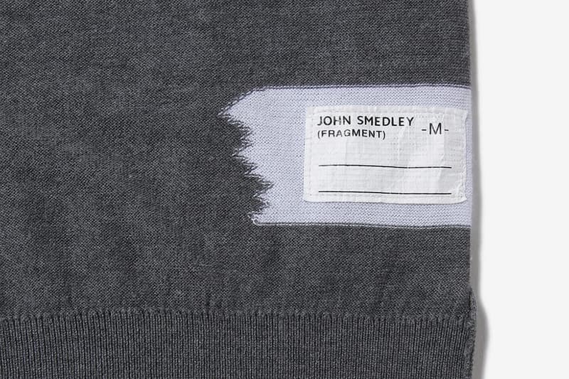 fragment design John Smedley Crewneck essentials sweaters long sleeves pullovers shirts made in england sea island wear thunderbolts logo packaging ginza hiroshi fujiwara