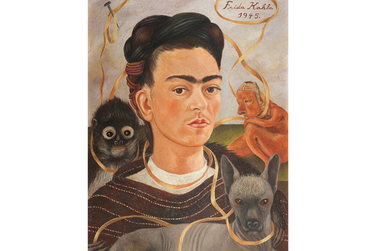 Frida Kahlo Photographs Painting Monkey Self-Portrait Mexican Artist 