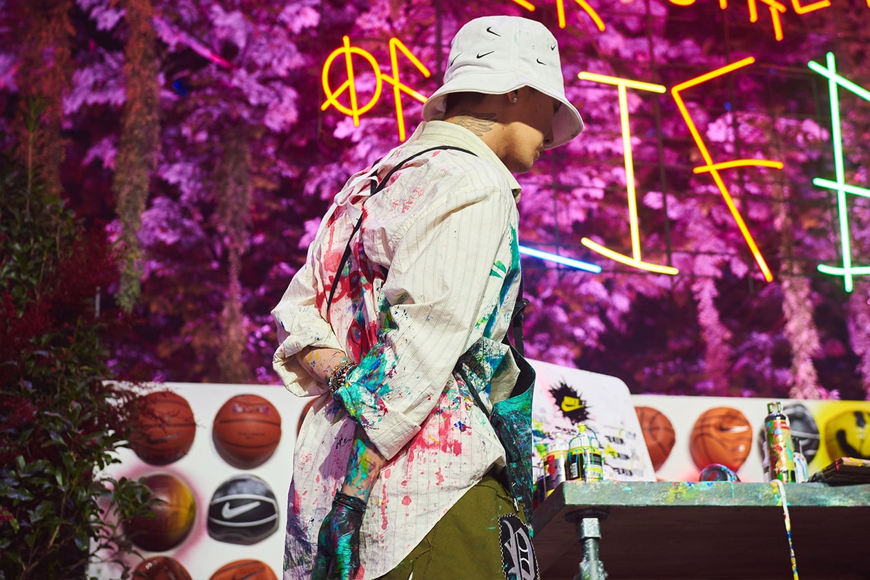 G-Dragon PEACEMINUSONE Nike Air Force 1 Para-Noise Launch seoul interview live art performance