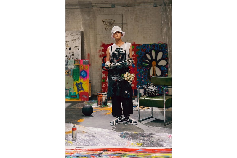G-Dragon PEACEMINUSONE Nike Air Force 1 Para Noise Official Look Release info Date Buy black White Flowers Where Big Bang Military Friends and Family Dr woo