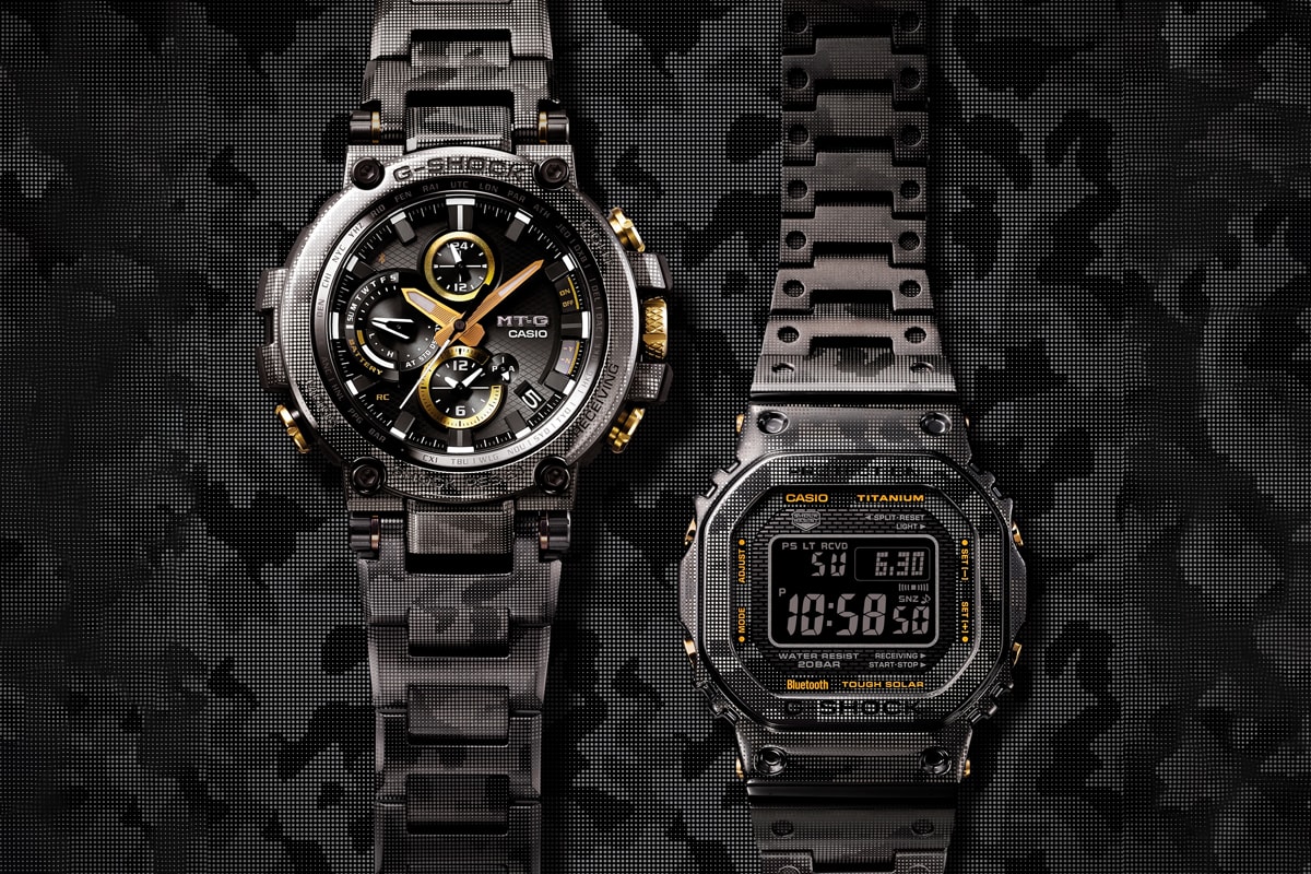 g shock casio metal camouflage print camo limited edition watches accessories timepieces GMWB5000 MT-G price details info drop date release  