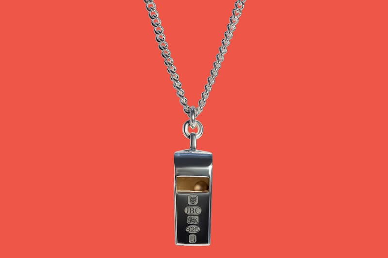 Gabber Eleganza x Joy BC Rave Whistle 925 Silver 64.6g 22-inch heavy weight chain laser engraved London Hallmark Music Scene Artist Goldsmith First Look Never Sleep