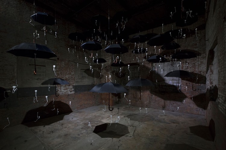 It's Raining Umbrellas in Gilles Barbier's "Laughing at Clouds" Exhibition