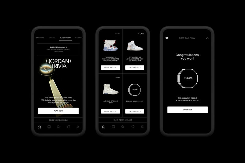 GOAT 2019 Black Friday Event Apple iPhone App Sneakers