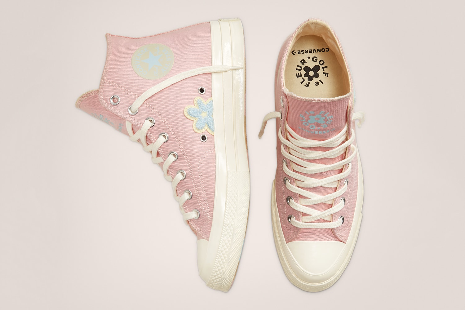 GOLF le FLEUR* Converse GLF Gianno Ox Chenille Chuck 70 Release Info Date camp flog gnaw Pink Blue Patch