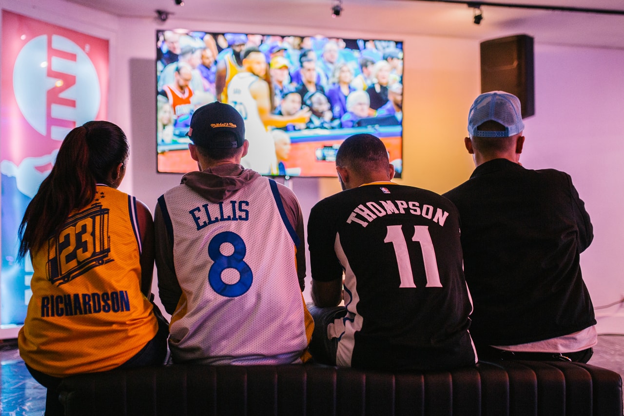 NBA on TNT San Francisco Tip-Off Pop-Up Event Recap dj noodles gold yellow blue red los angeles haight street television wood basketball orange 