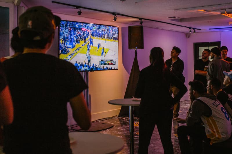 NBA on TNT San Francisco Tip-Off Pop-Up Event Recap dj noodles gold yellow blue red los angeles haight street television wood basketball orange