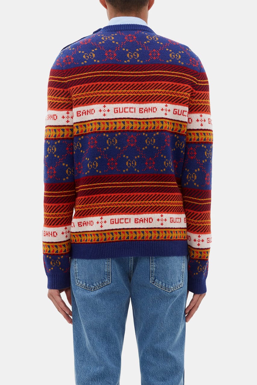 red and blue gucci sweater