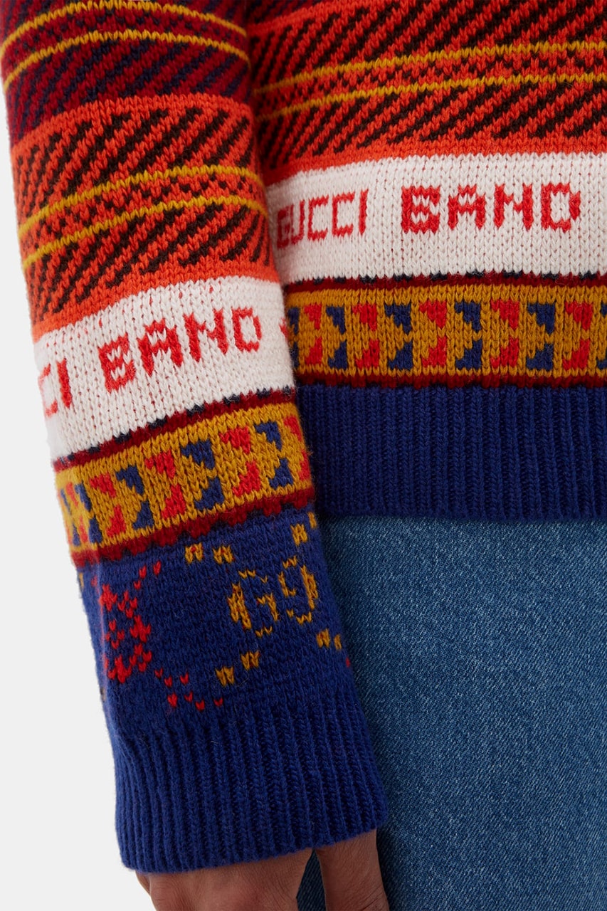 Gucci GG-Jacquard Wool Sweater Christmas Jumper Xmas Gift Clothing Christmassy Fall Winter 2019 FW19 Alessandro Michele MATCHESFASHION.COM Bang Slogan Logo Knitwear