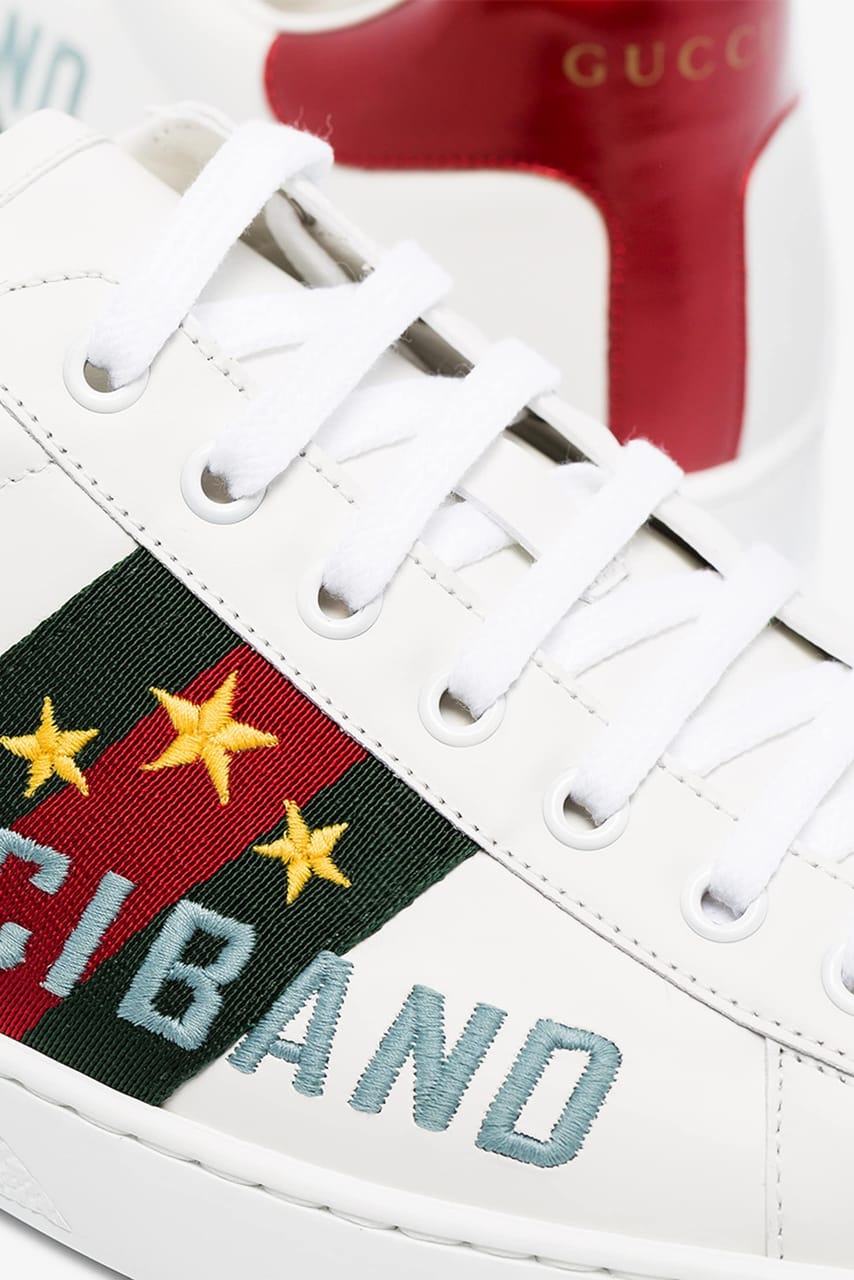 Gucci White Ace Leather Sneakers 
