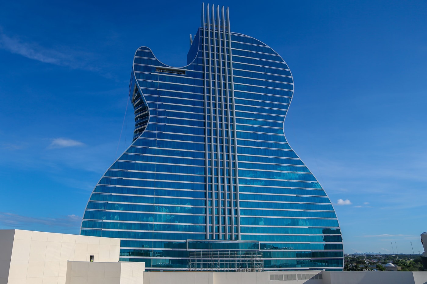 Hard Rock Hotel Opens Guitar-Shaped Resort News skyscrapers buildings resorts Florida 