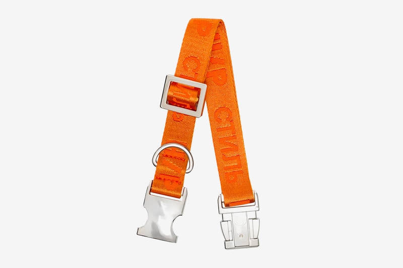 Heron Preston Orange Buckled Dog Collar Release browns brownsfashion pets animals Black Friday cyber Monday