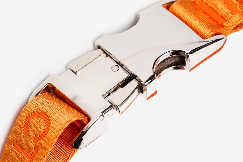 Heron Preston Orange Buckled Dog Collar Release browns brownsfashion pets animals Black Friday cyber Monday