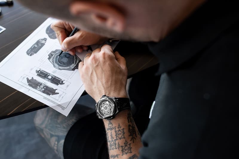 Hublot Unveils Its Big Bang Collaboration With Sang Bleu Watches Luxury Tattoo Big Bang Sang Bleu II Geometry