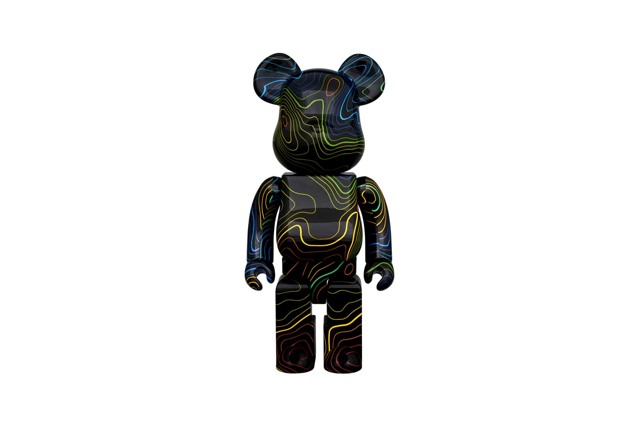 HYPEBEAST Medicom Toy BEARBRICK Capsule topographical cartography 1000 400 100 14 years editorial platform Fabrick slippers cushion flat two way pouch map collectible figure toy Release Info Buy