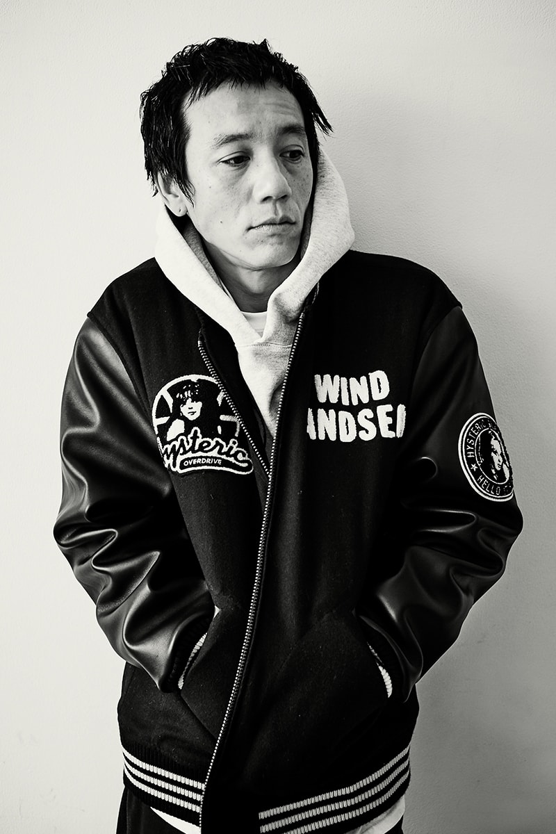 HYSTERIC GLAMOUR WIND AND SEA 2019 Capsule collection t shirt tee stadium jacket hoodie hats socks Takashi Kumagai photographer nakameguro japanese made in japan