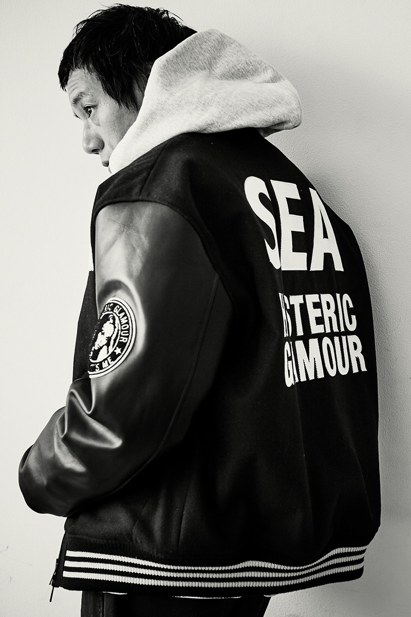 HYSTERIC GLAMOUR WIND AND SEA 2019 Capsule collection t shirt tee stadium jacket hoodie hats socks Takashi Kumagai photographer nakameguro japanese made in japan