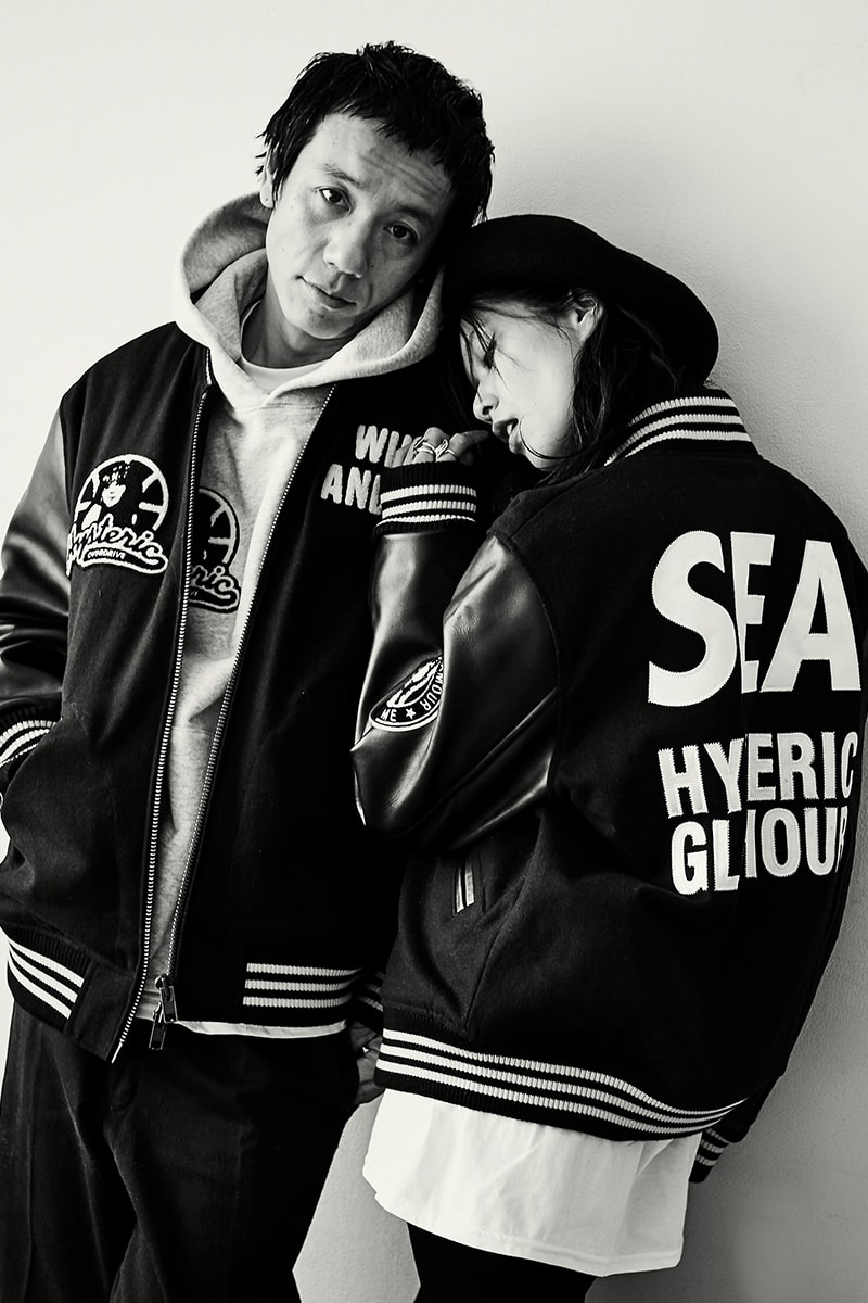 HYSTERIC GLAMOUR WIND AND SEA 2019 Capsule collection t shirt tee stadium jacket hoodie hats socks Takashi Kumagai photographer nakameguro japanese made in japan