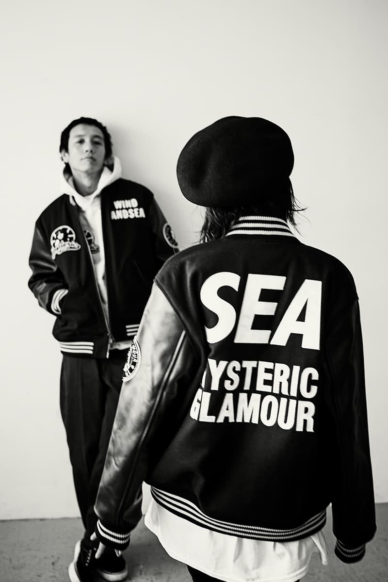 HYSTERIC GLAMOUR WIND AND SEA 2019 Capsule collection t shirt tee stadium jacket hoodie hats socks Takashi Kumagai photographer nakameguro japanese made in japan