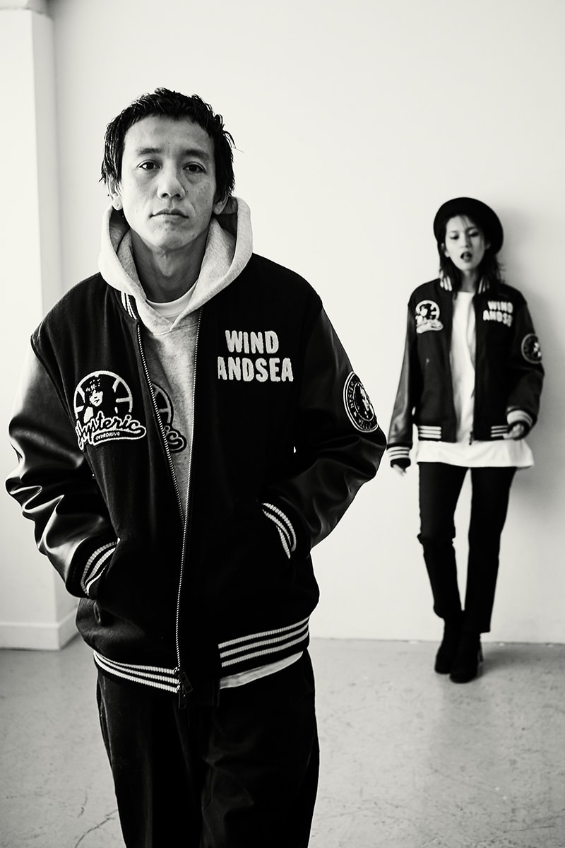 HYSTERIC GLAMOUR WIND AND SEA 2019 Capsule collection t shirt tee stadium jacket hoodie hats socks Takashi Kumagai photographer nakameguro japanese made in japan