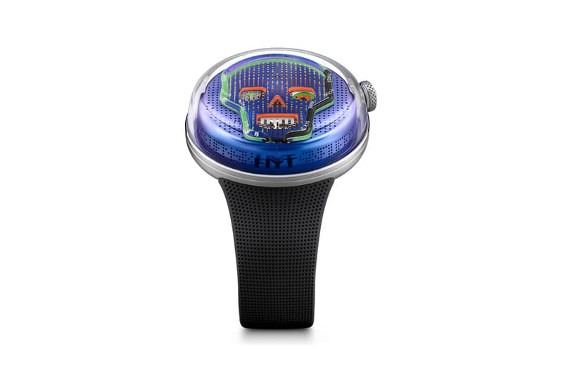 HYT Limited-Edition SOONOW Watch Drop One Release skill capillary neon orange green purple anodized timepiece domed sapphire crystal gold