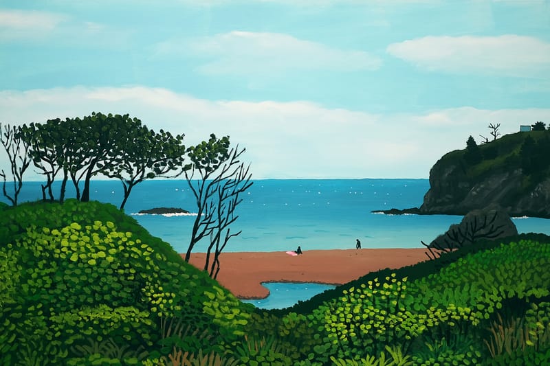 Jean Jullien Showcases Contemplative Landscape Paintings in Brussels Exhibition