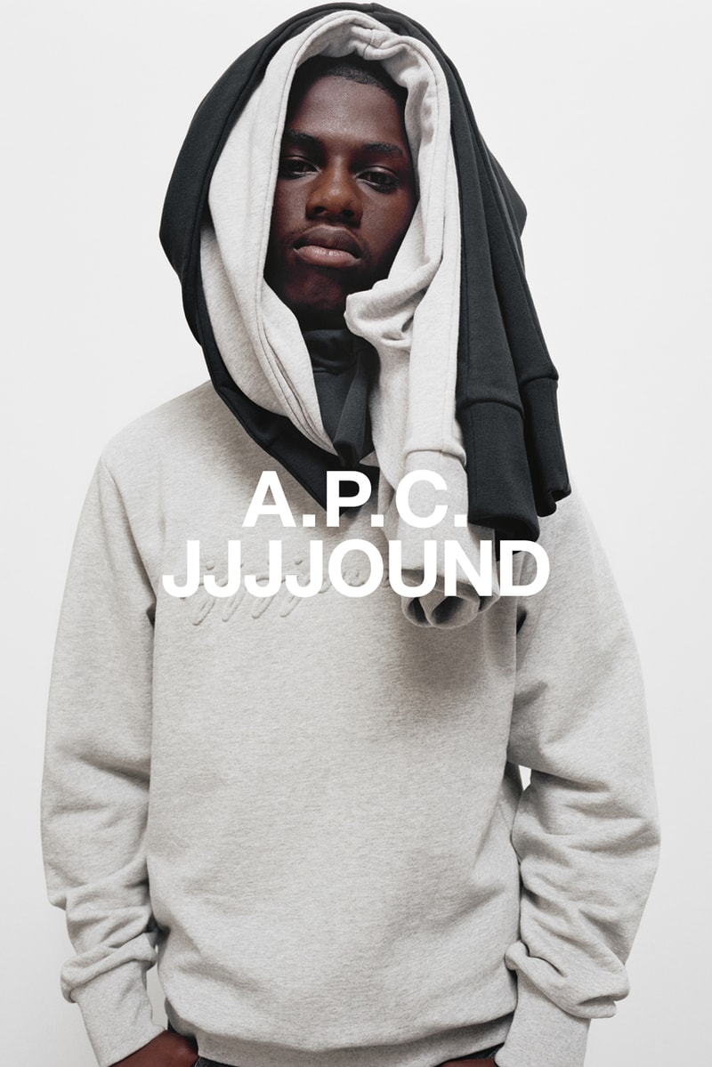 JJJJOUND x A.P.C. Capsule Collaboration Campaign release date info buy november 14 2019 drop jeans petit standard sweater hoodie sweatpants tote candle interaction Petit Standard