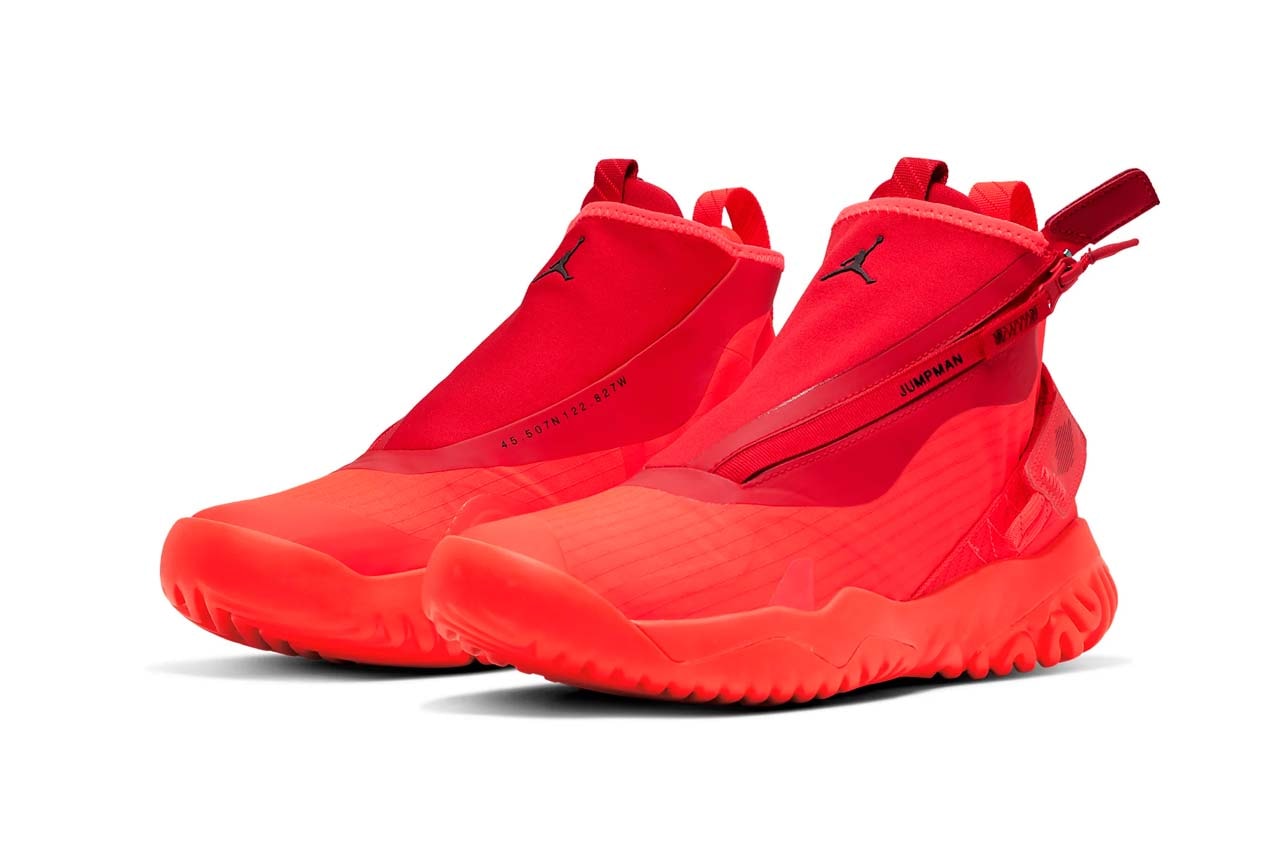 jordan proto react z sneakers zipper triple red bright dark red university red team red colorway release 
