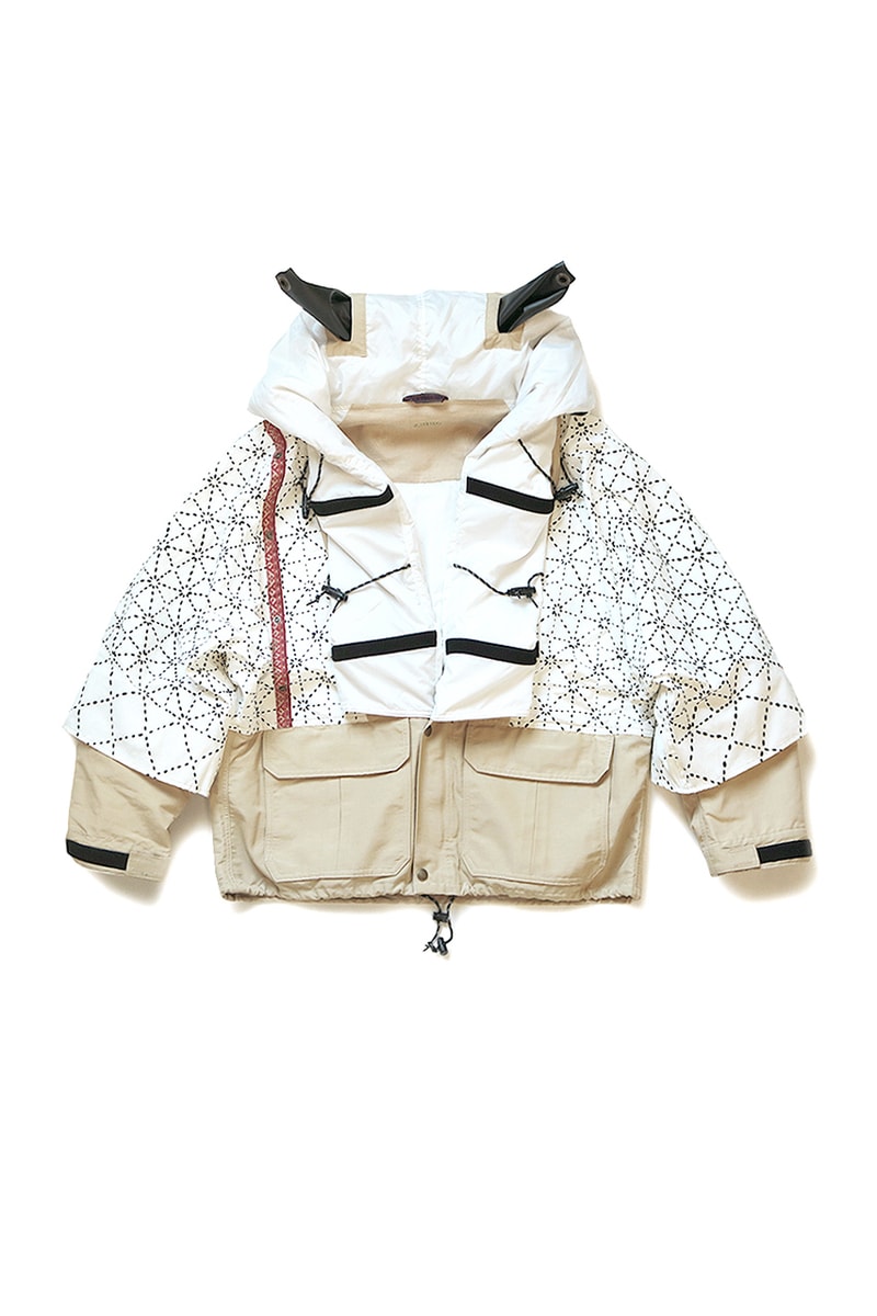 KAPITAL Modular 60 40 Cross KAMAKURA Anorak jacket detachable daredevil shashiko embroidery bib padded packable insulated outerwear kountry remake