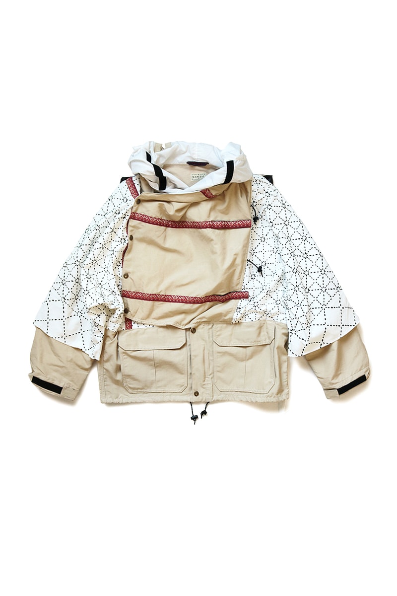 KAPITAL Modular 60 40 Cross KAMAKURA Anorak jacket detachable daredevil shashiko embroidery bib padded packable insulated outerwear kountry remake