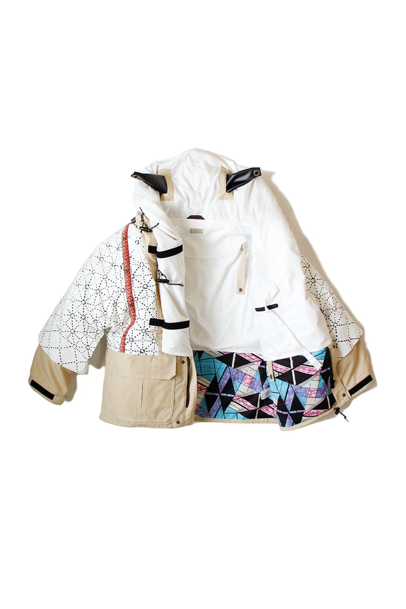 KAPITAL Modular 60 40 Cross KAMAKURA Anorak jacket detachable daredevil shashiko embroidery bib padded packable insulated outerwear kountry remake