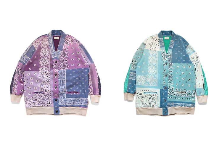KAPITAL Drops Semi-Quilted Bandana Bivouac Cardigans