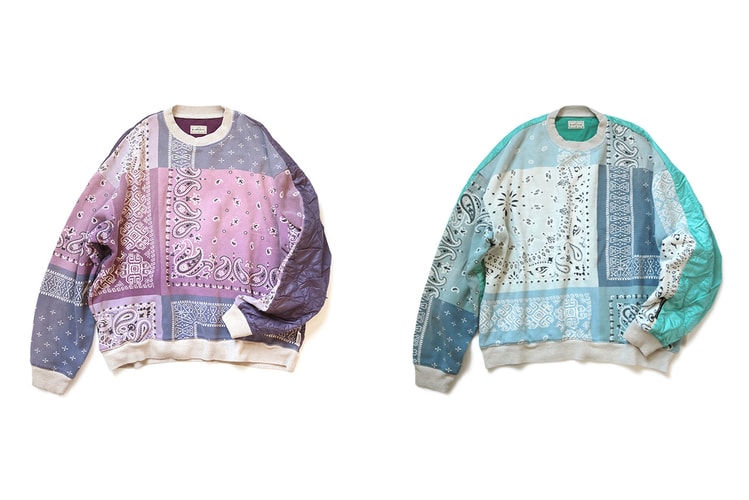 KAPITAL Releases Half-Quilted Bandana Sweaters in Five Bold Colorways