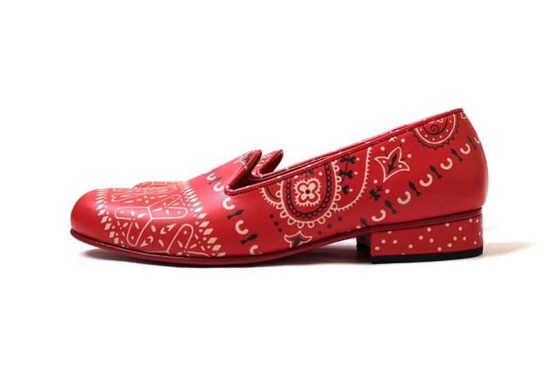 KAPITAL Leather Bandana Slip On pattern classic loafer footwear shoes sneakers slides dress formal semi formal heritage americana Japanese streetwear Kountry made in Japan