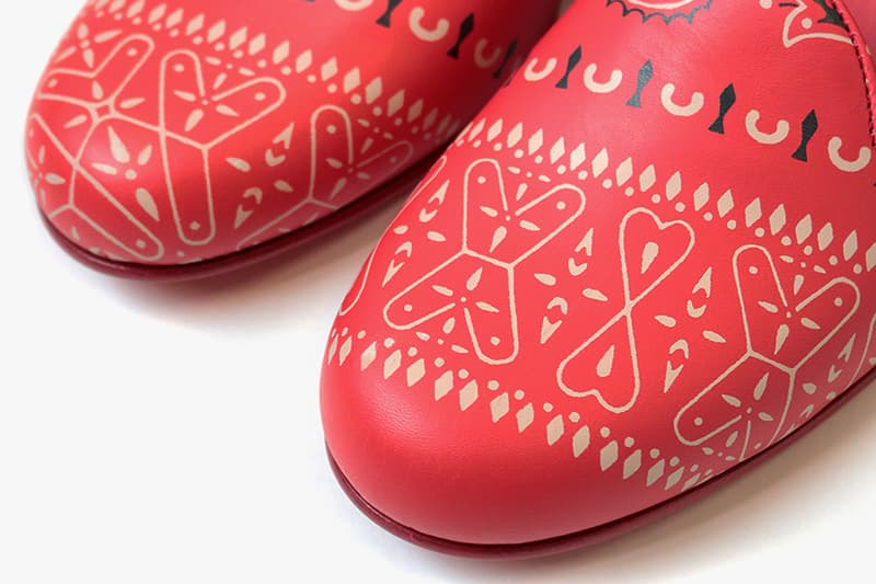KAPITAL Leather Bandana Slip On pattern classic loafer footwear shoes sneakers slides dress formal semi formal heritage americana Japanese streetwear Kountry made in Japan