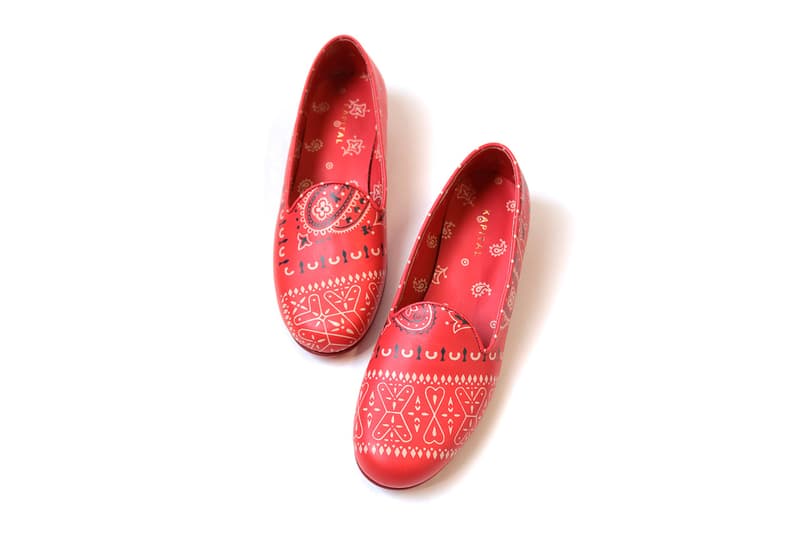 KAPITAL Leather Bandana Slip On pattern classic loafer footwear shoes sneakers slides dress formal semi formal heritage americana Japanese streetwear Kountry made in Japan