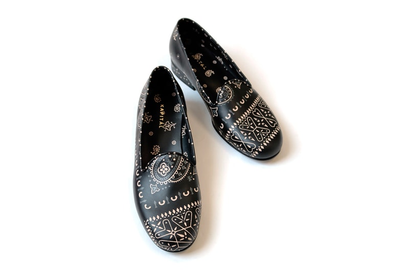 KAPITAL Leather Bandana Slip On pattern classic loafer footwear shoes sneakers slides dress formal semi formal heritage americana Japanese streetwear Kountry made in Japan