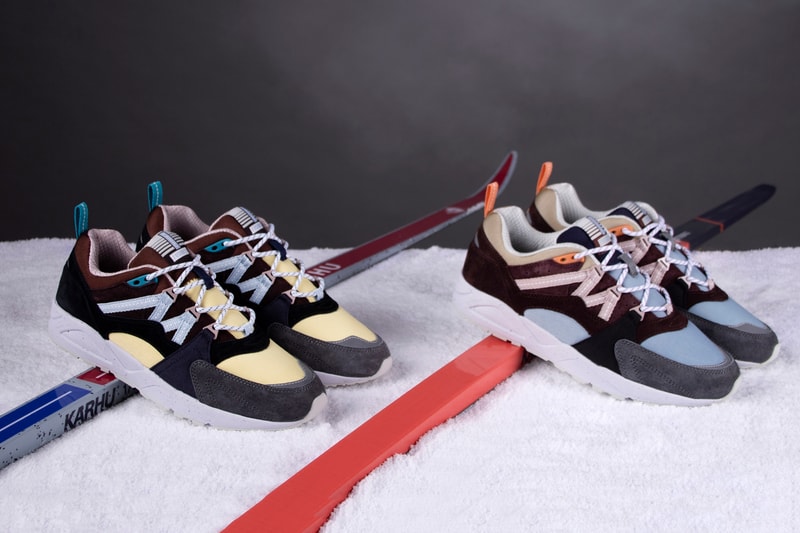 Karhu Fusion 2.0 "Kitee" Pack fall winter 2019 skiing Finland sneakers lookbooks kanye west “Chocolate Torte/Shadow Gray” and “Chocolate Torte/Blue Fog”