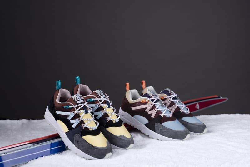 Karhu Fusion 2.0 "Kitee" Pack fall winter 2019 skiing Finland sneakers lookbooks kanye west “Chocolate Torte/Shadow Gray” and “Chocolate Torte/Blue Fog”