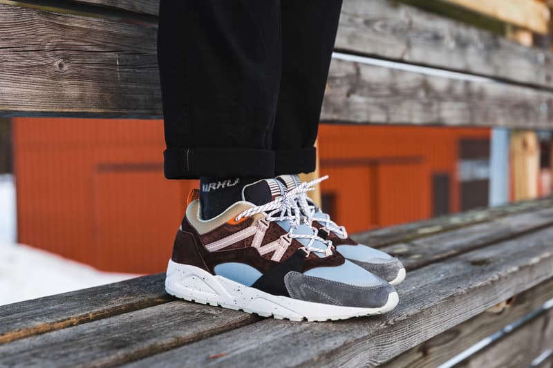 Karhu Fusion 2.0 "Kitee" Pack fall winter 2019 skiing Finland sneakers lookbooks kanye west “Chocolate Torte/Shadow Gray” and “Chocolate Torte/Blue Fog”