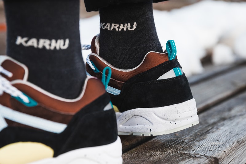 Karhu Fusion 2.0 "Kitee" Pack fall winter 2019 skiing Finland sneakers lookbooks kanye west “Chocolate Torte/Shadow Gray” and “Chocolate Torte/Blue Fog”