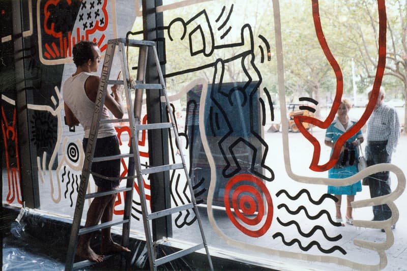 keith haring jean michel basquiat crossing lines exhibition national gallery of victoria melbourne artworks paintings installations sculptures