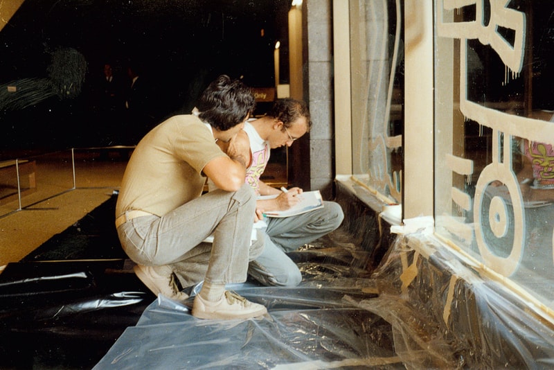 keith haring jean michel basquiat crossing lines exhibition national gallery of victoria melbourne artworks paintings installations sculptures