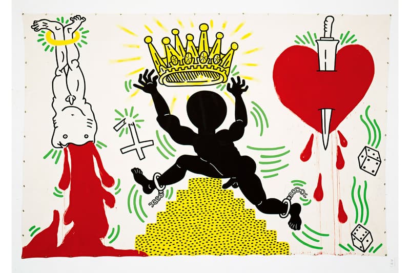 keith haring jean michel basquiat crossing lines exhibition national gallery of victoria melbourne artworks paintings installations sculptures